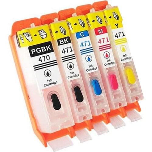 5pcs Refill ink cartridges 470 471 PGI-470 CLI-471 refillable for canon PIXMA MG5740 MG6840 TS5040 TS6040 TS 5040 TS6040