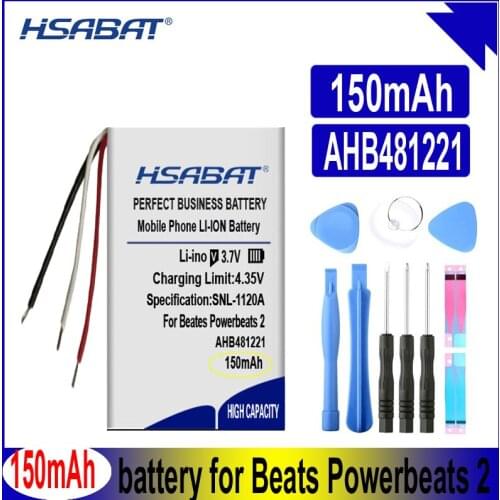 HSABAT AHB481221 150mAh Battery for Beates Powerbeats 2 Wireless PB2 3 Powerbeats 3 bluetooth Earphone Batteries