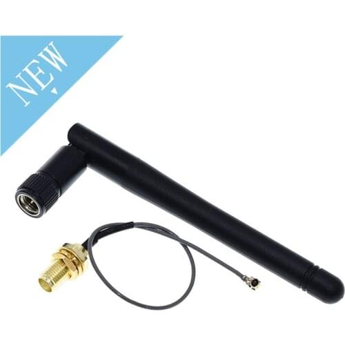 2.4GHz 3dBi WiFi 2.4g Antenna Aerial RP-SMA Male Wireless Router + 10cm PCI U.FL IPX to RP SMA Male Pigtail Cable ESP8266 ESP32