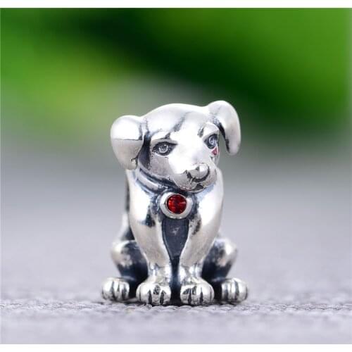 Animal Jewelry Dog Beads 925 Silver Charms Fit European Style Chain Diy Jewelry Bracelets Bead GW Brand Jewellery X171-25