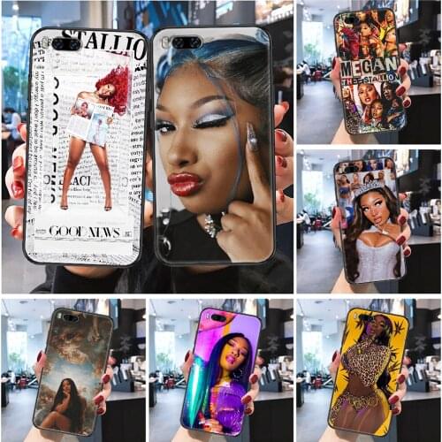 Megan Thee Stallion Phone case For Xiaomi Mi Max Note 3 A2 A3 8 9 9T 10 Lite Pro Ultra Frosted black pretty hoesjes fashion Etui