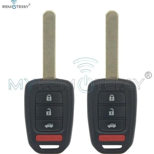 Remtekey 2pcs MLBHLIK6-1T Remote head key 313.8 Mhz HON66 4 button for Honda Accord LX Sport Civic CRV 2013 2014 2015