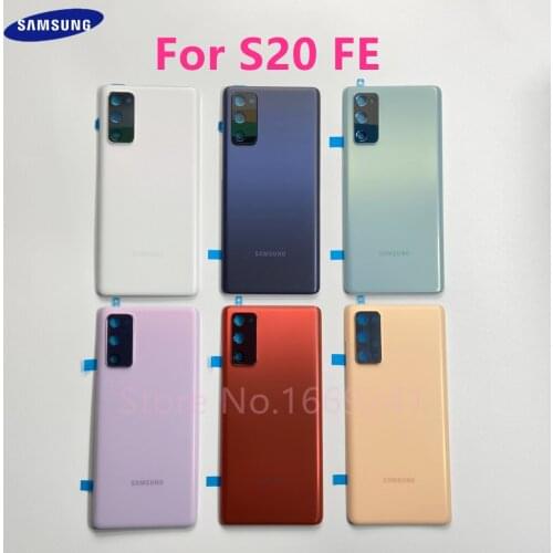 For SAMSUNG Galaxy S20 FE G780F G781F 4G 5G Back Cover Battery Door Rear Housing Plastic Case Replacement With Camera Lens