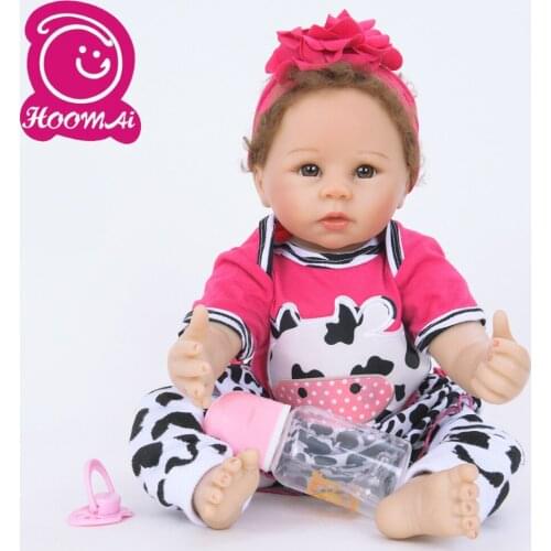 Exclusive Bebe Reborn Doll 18 Inch Fashion Soft Silicone Cotton Body Realistic Baby Toy 45CM Cute Doll For Kids Christmas Gifts