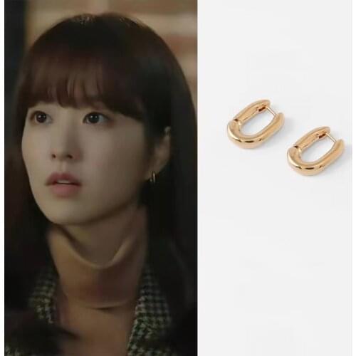 Same Park BoYoung French style elegant Oval Earrings simple open superior quality Earrings