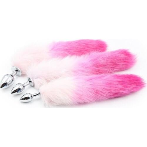 Fetish Sex Anal Plug Real Fur Bondage Toys For Women Anus Plug Erotic Sex Tools for Couples