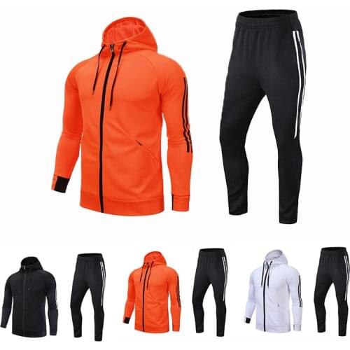Soccer Jacket &Football Pants Training Suit Soccer Match Appearance coat Long Sleeve Sportswear Soccer Sets Running Sets