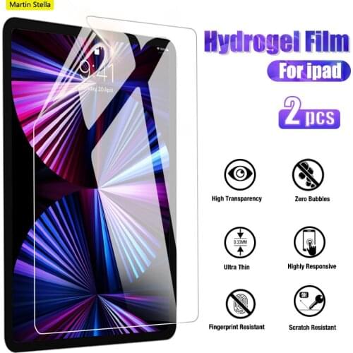 2pcs Hydrogel Film For Ipad Pro 11 12.9 2021 10.2 10.5 Screen Protector For Ipad Air Mini 5 4 2 3 8th 7th Gen 2020 2018 No Glass