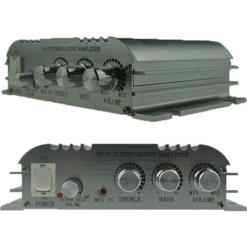 HX-168 Loudspeaker 2.1 Channel Power Mini Audio Stereo AMP Amplifier For Car MP3 FM Hi-Fi Low Distortion Volume Control