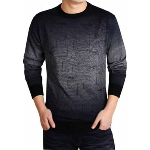 Cashmere Sweater Men 2021 Brand Clothing Mens Sweaters Print Casual Shirt Autumn Wool Pullover Men O-Neck Pull Homme Top