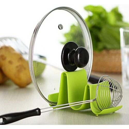 Colorful Spoon Rack Rest Pot Pan Lid Rack Stand Holder Kitchen Cooking Utensil Tool Storage Holder Rack