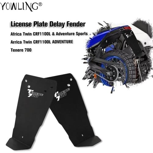 For Yamaha XTZ700 XT700Z Tenere 700 Tenere700 T7 2019 2020 2021 Motorcycle Rear License Plate Bracket Holder Delay Extend Fender