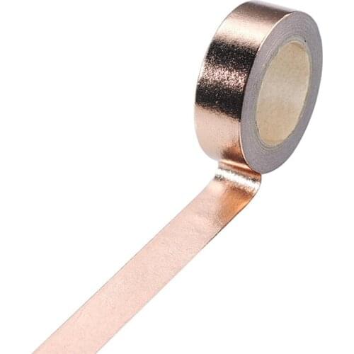 1.5cm*10m Gold Foil Washi Tape Silver Gold Bronze Green Color Japanese Kawaii DIY Scrapbooking Tools Masking Tape