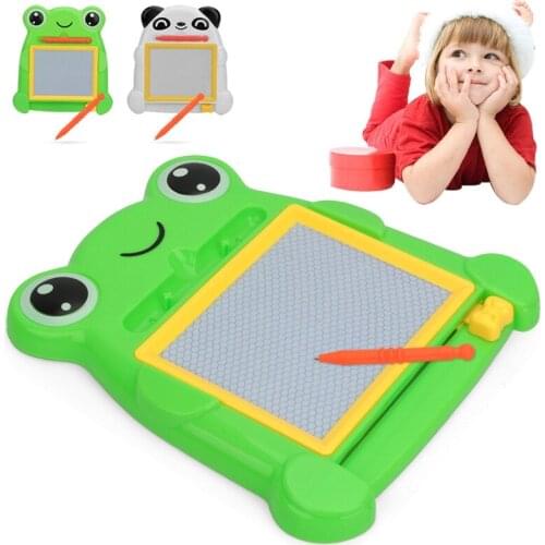 Small Cartoon Childrens Early Education Writing Board, Puzzle Black and White Drawing Board, Plastic Magnetic Drawing Board Toy