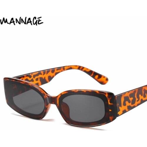 Candy Color Small Frame Sunglasses Fashion Women Sun Glasses Color Ocean Lens Rectangle Sun Shades Female UV400 Eyewears