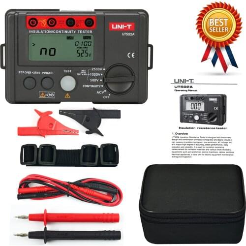 UNI-T UT502A 1000V 2500V megger insulation tester megohmmeter multimetro ohm tester insInsulation Resistance Tester multimeter