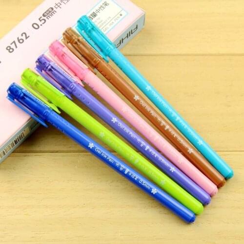 Cute Gel Pens 0.5mm for School Korean Stationery Kawaii School-Supplies-Stationery for Office and School Supplies 12pcs/lot