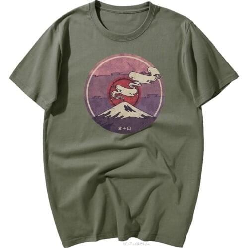 Mount Fuji Japan Tshirt Funny Comfortable High Quality Print T-shirt Harajuku Interesting Streetwear Men Tshirt Funny T Shirts