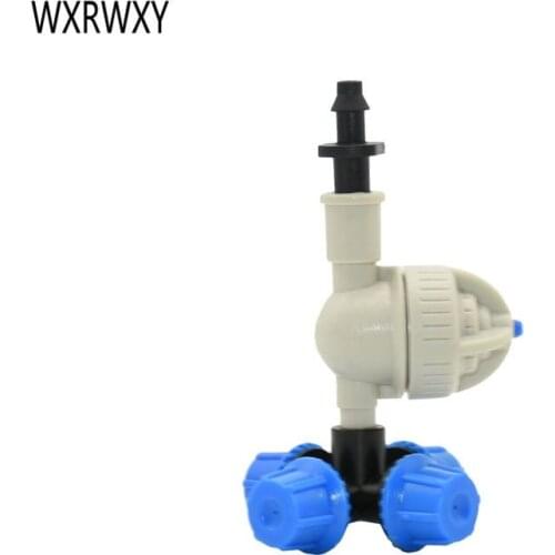 Cross Atomization sprinkler nozzles fog nozzle head anti drip misting 1/4" garden drip irrigation for greenhouse 20pcs