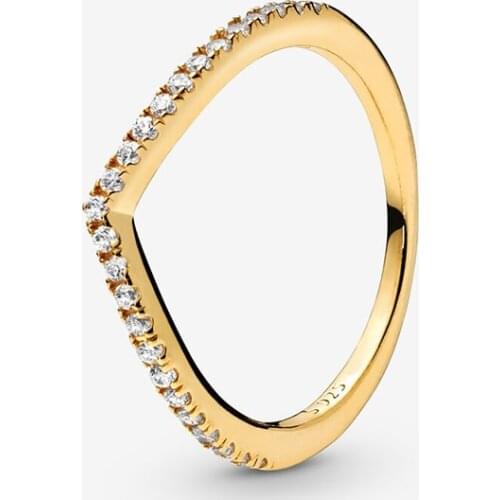 2021 New 925 Sterling Silver Women Rings Sparkling Wishbone Ring Heart Engrave Rings for Women Jewelry Anniversary Valentines