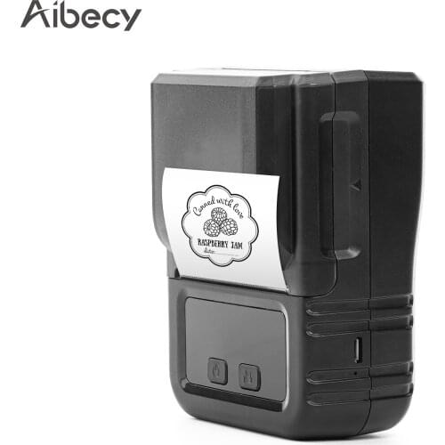 Aibecy 203dpi Thermal Printer Portable Handheld Label Printer Support 20-50mm Paper Width Multiple Language Print Use with APP