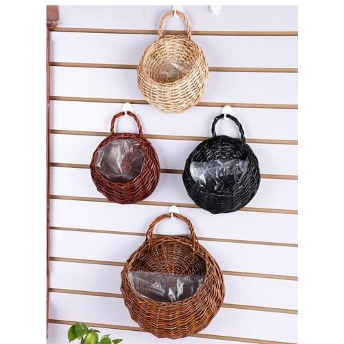 Bird nest rattan wall hanging basket rattan gardening home garden wedding wall decoration decoration can be used