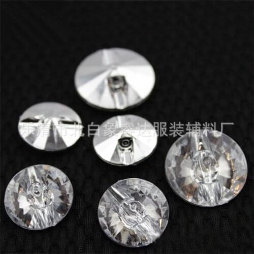 100/50pcs Taiwan Rhinestone Acrylic Crystal Buttons Textile Sofa Cushions Decor Silver DIY Diamond Clear Handmade Buckle Sewing