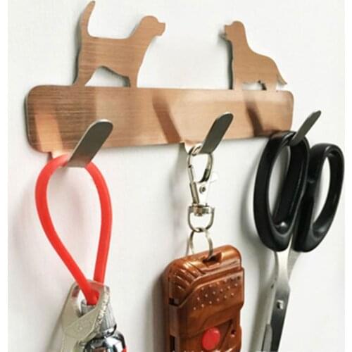 Cat dog Self Adhesive Home Kitchen Wall Door Stainless Steel Holder Hook Hanger Perfect for bathroom door wall convenient 1piece