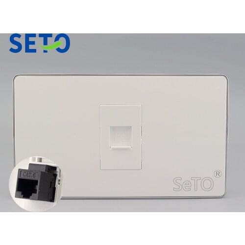 SeTo 120 Type One Port Gigabit Network RJ45 Cat6 Panel Wall Plate Socket Keystone Faceplate
