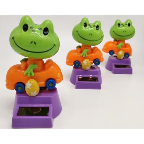 Prettyia Dancing Frog in Car Swinging Animal Animated Dancer Solar Toy Decor