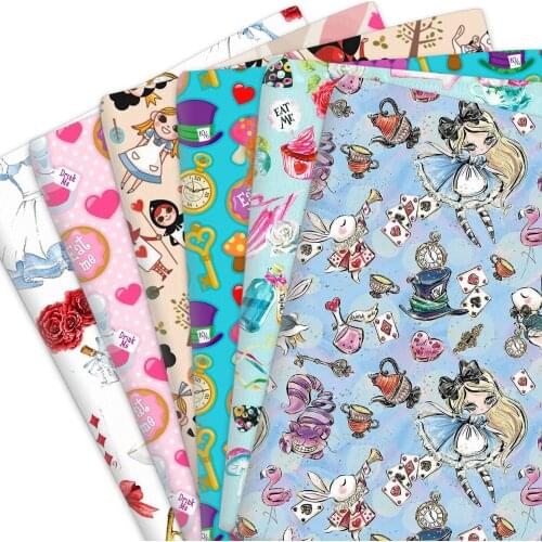 50*145cm Cartoon Printed Polyester Cotton Fabric for Tissue Sewing Quilting Fabrics Needlework Material DIY Handmade,c16087