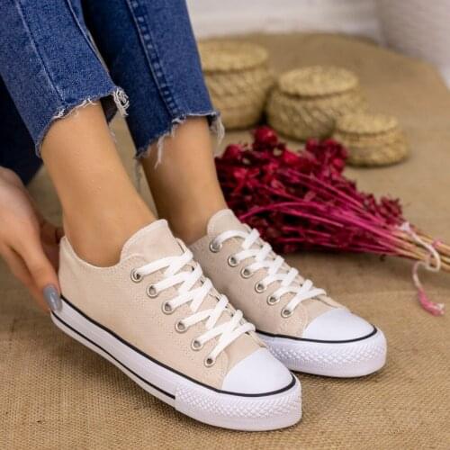 Tonar Moxi Cream Linen Sports Shoes New Season Convenient Seasonal Style Sneaker