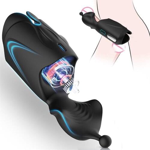 Penis Exerciser Cock Ring Automatic Glans Vibrator for Men Masturbator Dildo Vibrator Trainer Delay Lasting Cockring Sex Toys