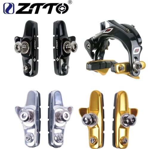 ZTTO 1Pair Bicycle Brake Pads Rubber Road Bike Brake Block Braking Holder Shoes Cycle Brake Hoof Part Bicicleta