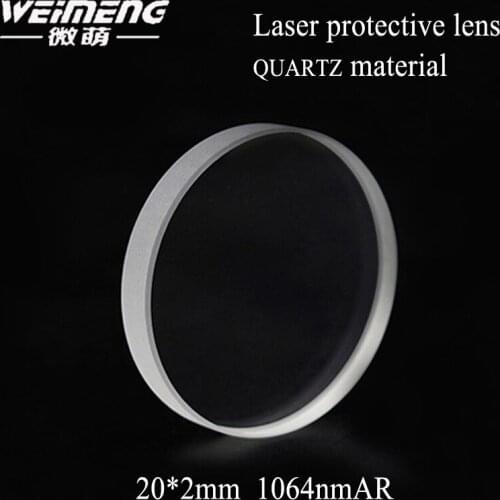 Weimeng brand 20*2mm circular quartz Protective Window Glass Film double-sides coating for Cutting Laser with favorable price