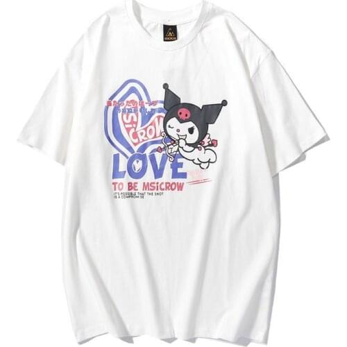 Harajuku Style 2021 New Summer LOVE Devil Print Girl T-shirt Student Tops Summer Plus Size T-shirt Graphic Tee Woman Tshirts