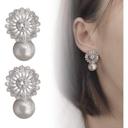 Romantic Women Stud Earrings Imitation Pearl Delicate Female Earring For Party Fine Gift Top Quality Jewelry Dropshipping