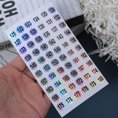 1 Sheet Nail Art Manicure Decal Guide Waterproof Number 1-300 Laser Labels DIY Craft Tip Sticker Nail Art Supplies