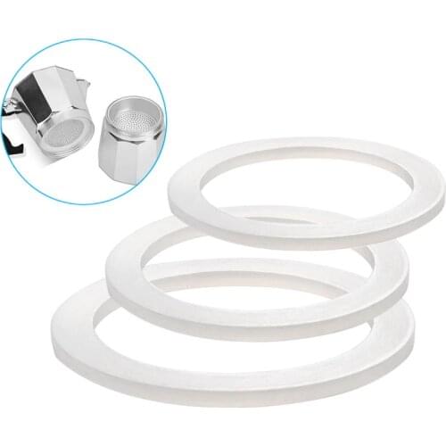 1 X Moka Seal Milky White Flexible Washer Gasket Ring For Moka Pot Silicone Seal Espresso HG4840-HG4843 Top