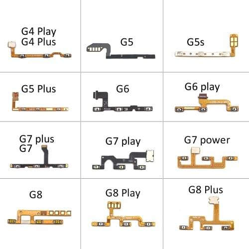 100PCS Power On/Off Volume Key Button Flex Cable Ribbon For Moto G4 G5 G5S G6 Play G7 G9 Plus G8 Power Lite Side Button Key Flex