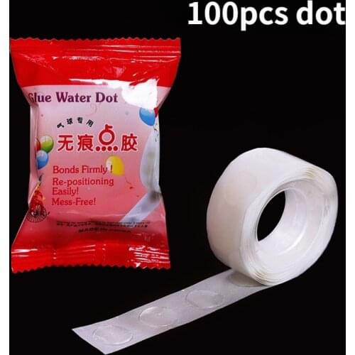 100pcs Balloons Glue Adhesive Wedding Birthday Party Decoration Fixed Clip Ballon Dot Super Sticky Point Double Sided Stick Tape