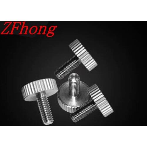 2-10pcs M3 M4 M5 M6 DIN653 GB835 304 stainless steel Knurling Flat Head Thumb Screw Hand Tighten Computer Screws
