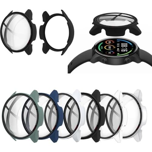 3D 9H Tempered Glass Screen Protector Case Shell Frame Compatible with Mi Watch Color Sports Version Smartwatch