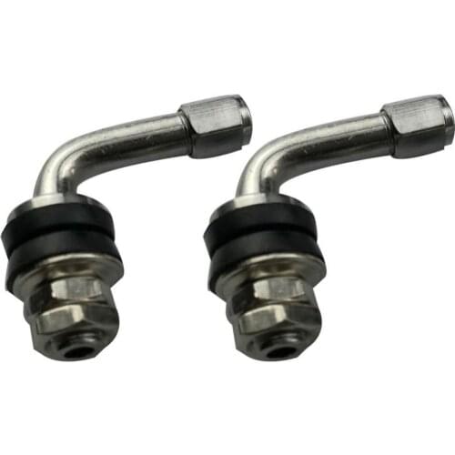 4Pcs Right Angle Chrome Metal Car Motorcycle Wheel Tire Tyre Valve Stems Bolt