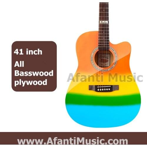 41 inch Colorful Acoustic guitar of Afanti Music (AFT-1023)