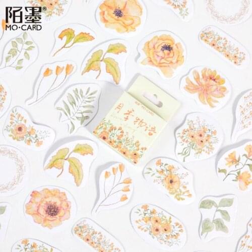46pcs Cute Chinese Rose story Sticker box Mini Paper Sticker Decoration Diary Scrapbooking Label Sticker Stationery