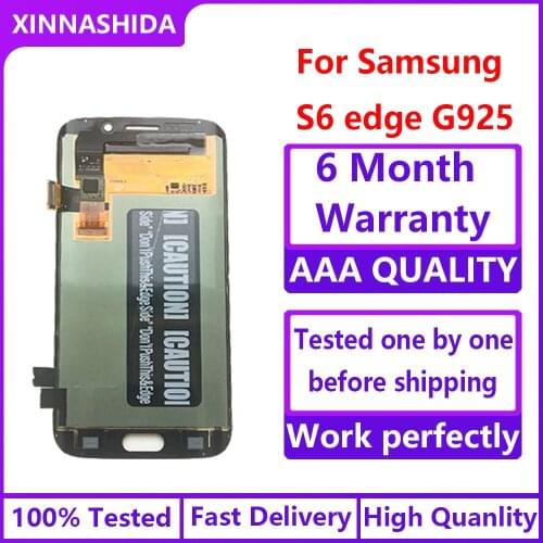 5.1'' SUPER AMOLED Display for SAMSUNG Galaxy S6 edge LCD + Frame G925 G925I G925F Touch Screen Digitizer+Service pack