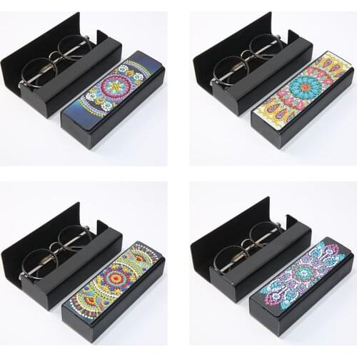 5D Diy Diamond Painting glasses case Full Circle Diamond Diamond Embroidery Mosaic Cross Stitch Decoration gift