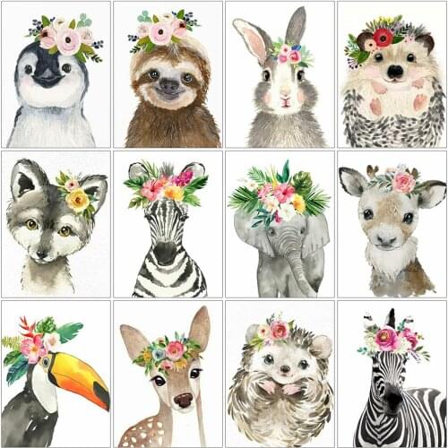 Diamond Painting Cartoon Cross Stitch Zebra Diamond Embroidery Animals Mosaic Sale Childrens handicraft Rhinestones Art Picture