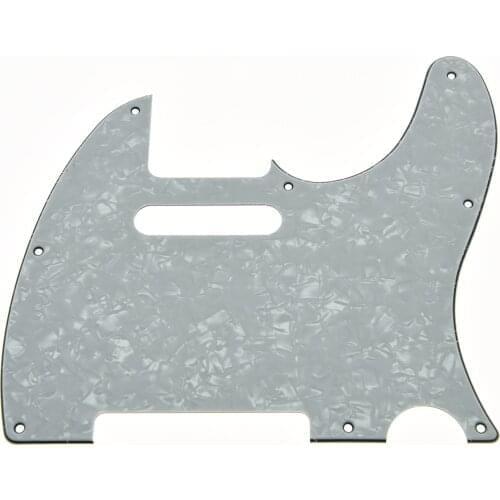 White Pearl Guitar Pick Guard Scratch Plate Fits TL Guitar
